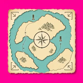 treasure map, plain design