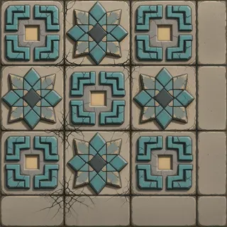 damaged dusty tiled floor