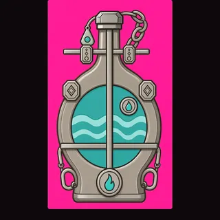 water flask, ornate design