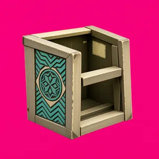 weathered wooden crate