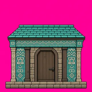 door closed, intact