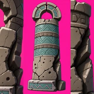 damaged broken pillar