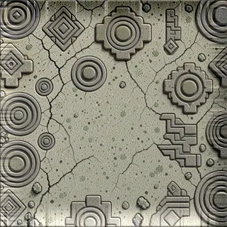 lichen-speckled limestone ground
