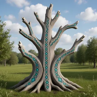 damaged standing tree