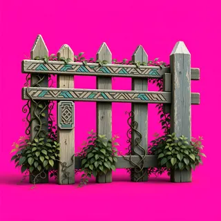 overgrown short fence