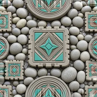 frosted coastal pebbles