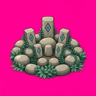 overgrown campfire ring