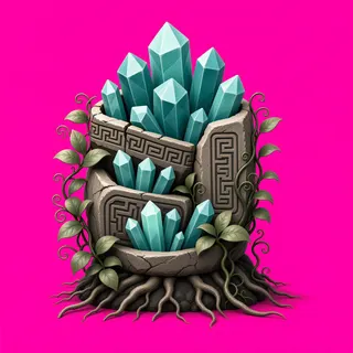 overgrown crystal cluster