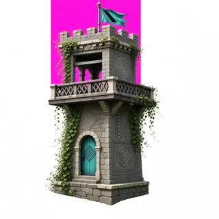 overgrown watchtower