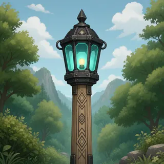 weathered lantern post