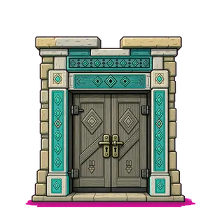 door locked, intact