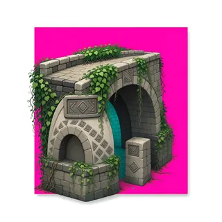 overgrown small bridge