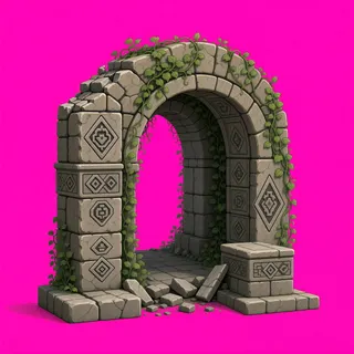 overgrown archway
