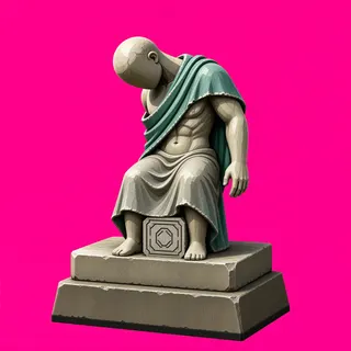 weathered statue