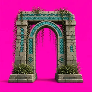 support arch, overgrown
