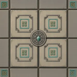 dust-covered dusty tiled floor