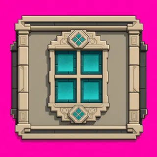 window frame, intact