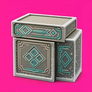 frosted wooden crate