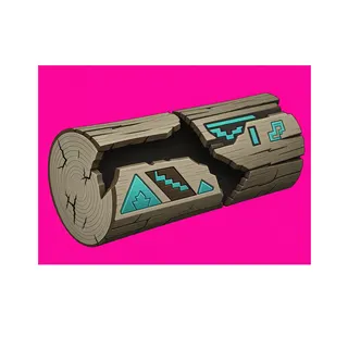 damaged fallen log
