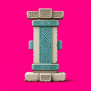wall isolated pillar, weathered