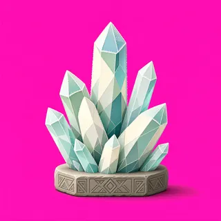 frosted crystal cluster