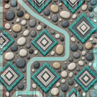 clean river pebbles