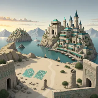 ancient landmark at daybreak