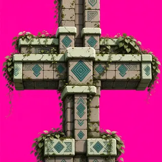wall cross junction, overgrown