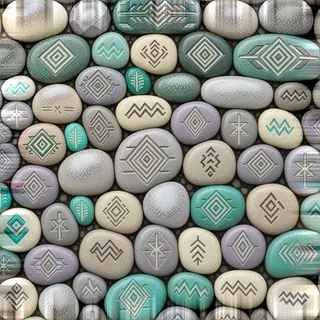 frosted river pebbles