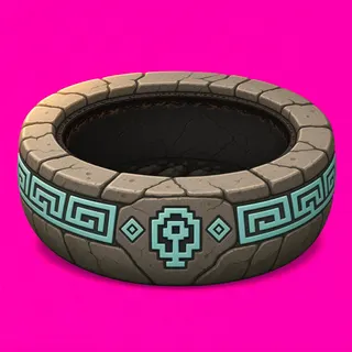 weathered campfire ring