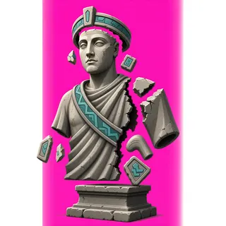 damaged statue