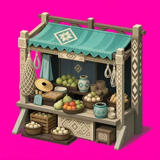 clean market stall