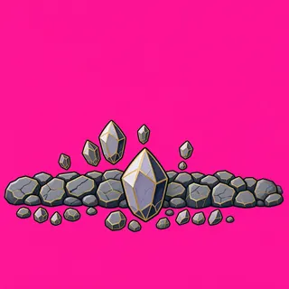 spilled pebbles, sparse arrangement