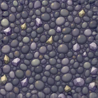 overgrown river pebbles