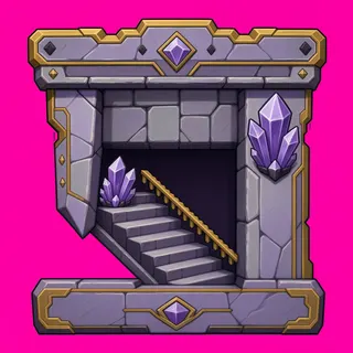 stairs downward, intact