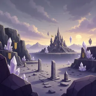 distant stronghold at dusk