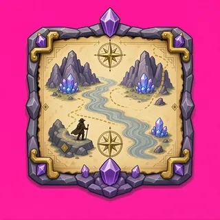 treasure map, ornate design