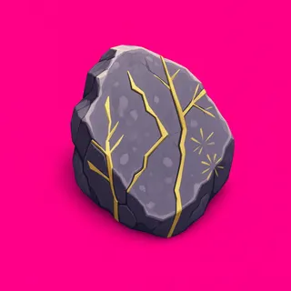 damaged small rock