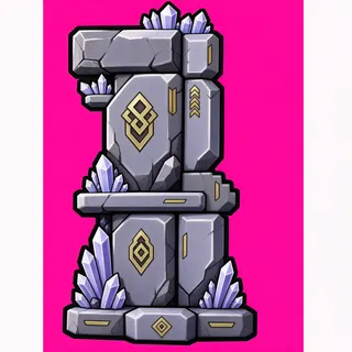 wall isolated pillar, intact