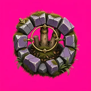 overgrown campfire ring