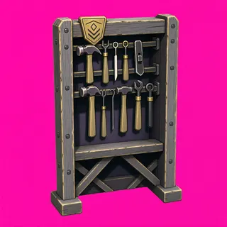weathered tool rack