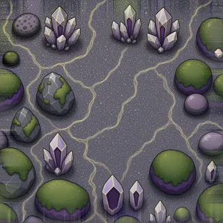 overgrown cave gravel