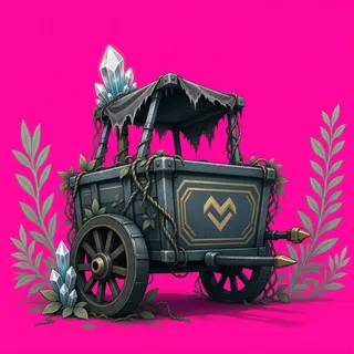 overgrown abandoned cart