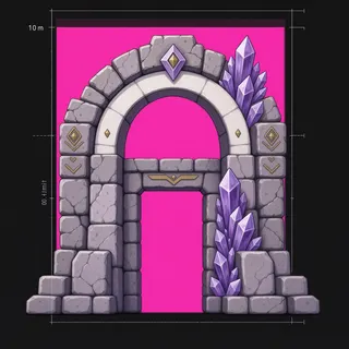 support arch, weathered