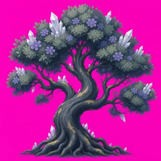 overgrown standing tree