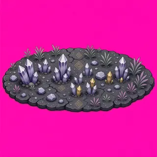 small weeds, elongated arrangement