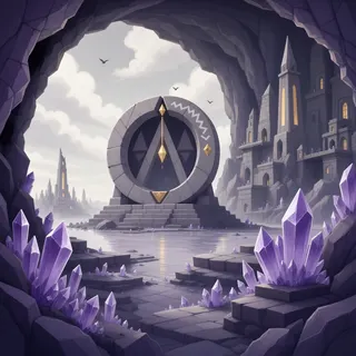 ancient landmark at daybreak