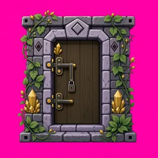 door locked, overgrown