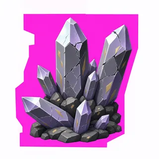 damaged crystal cluster