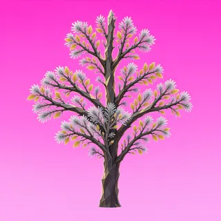 frosted tall shrub